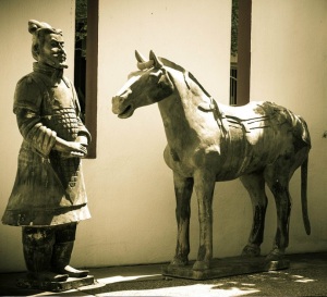 Statue of Man and Horse